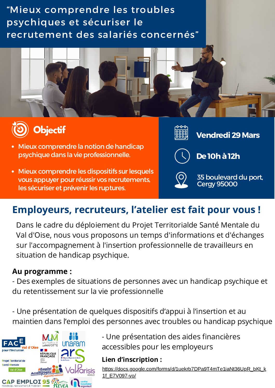 Atelier “Mieux comprendre les troubles psychiques et sécuriser le recrutement des salariés concernés”